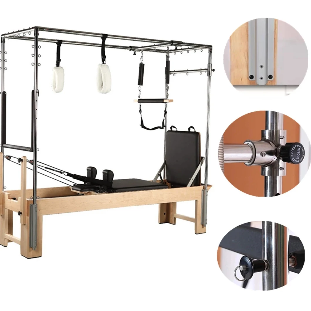 Gym Equipment Yoga Exercise Pilates Reformer Cadillac with Full Trapeze Combination