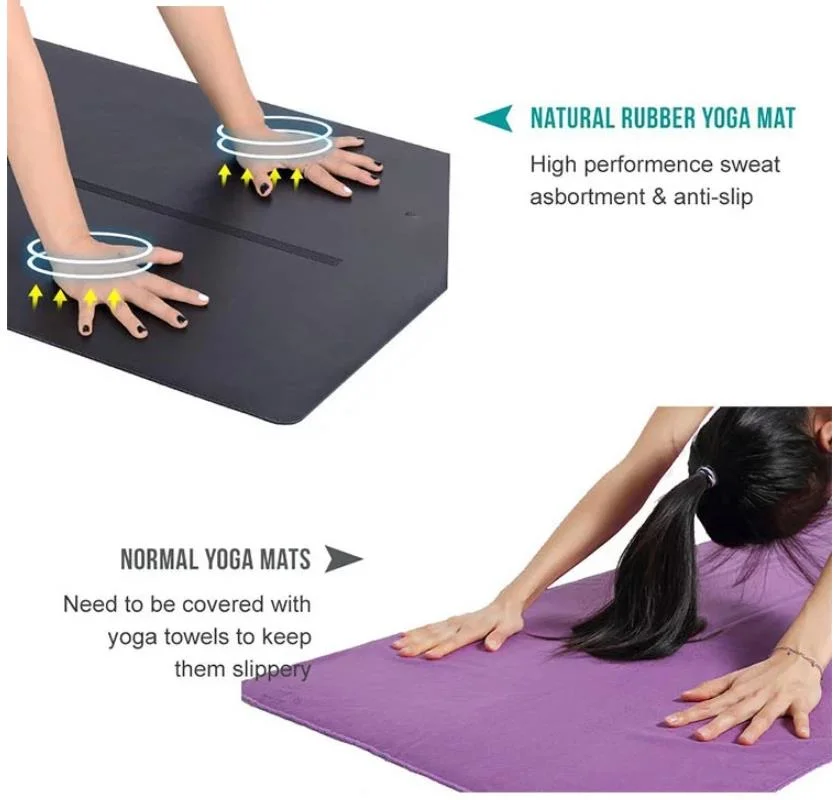 Pilates Exercise Mat Yoga Custom Yoga Matt Fitness Yogamat Eco Friendly Natural Rubber PU Yoga Mat Non Slip Gym Equipments