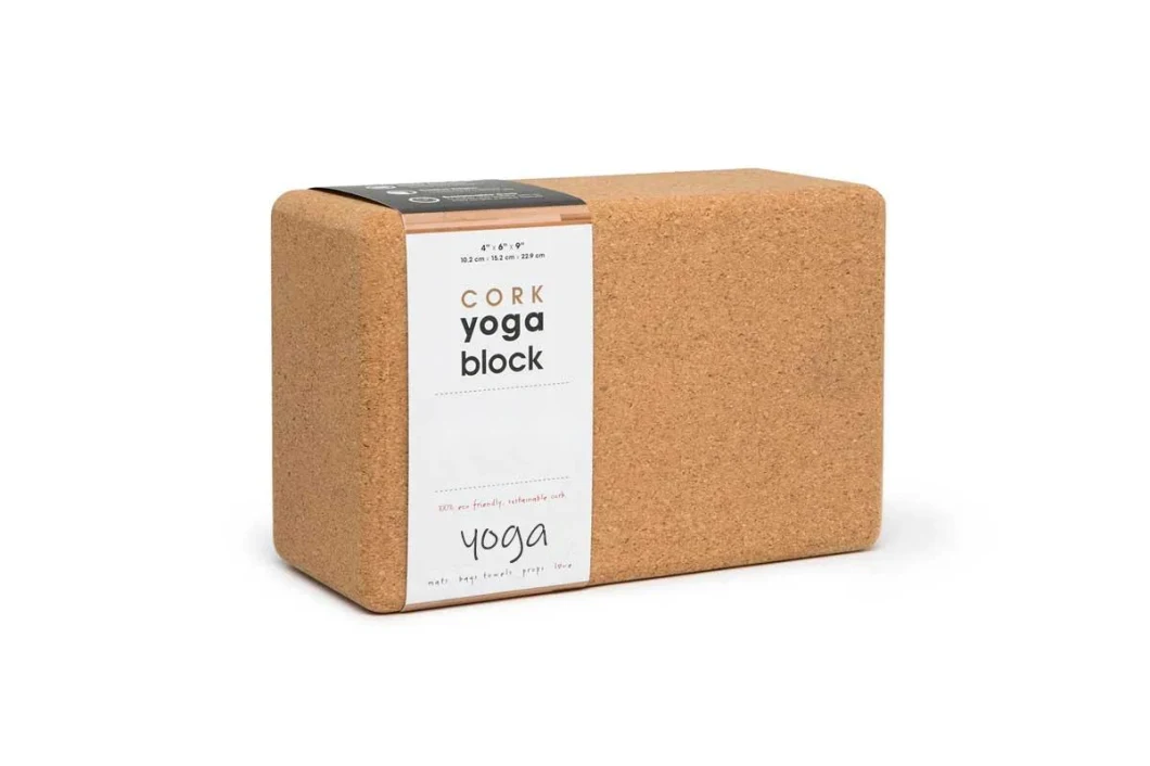 Hot Selling Natural Cork Anti Slip Eco-Friendly Recycled Organic Custom Print Cork Yoga Blocks for Fitness