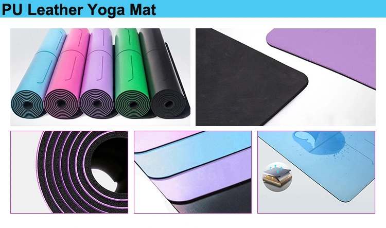 Soft Comfortable PU Leather Natural Rubber Yoga Mat